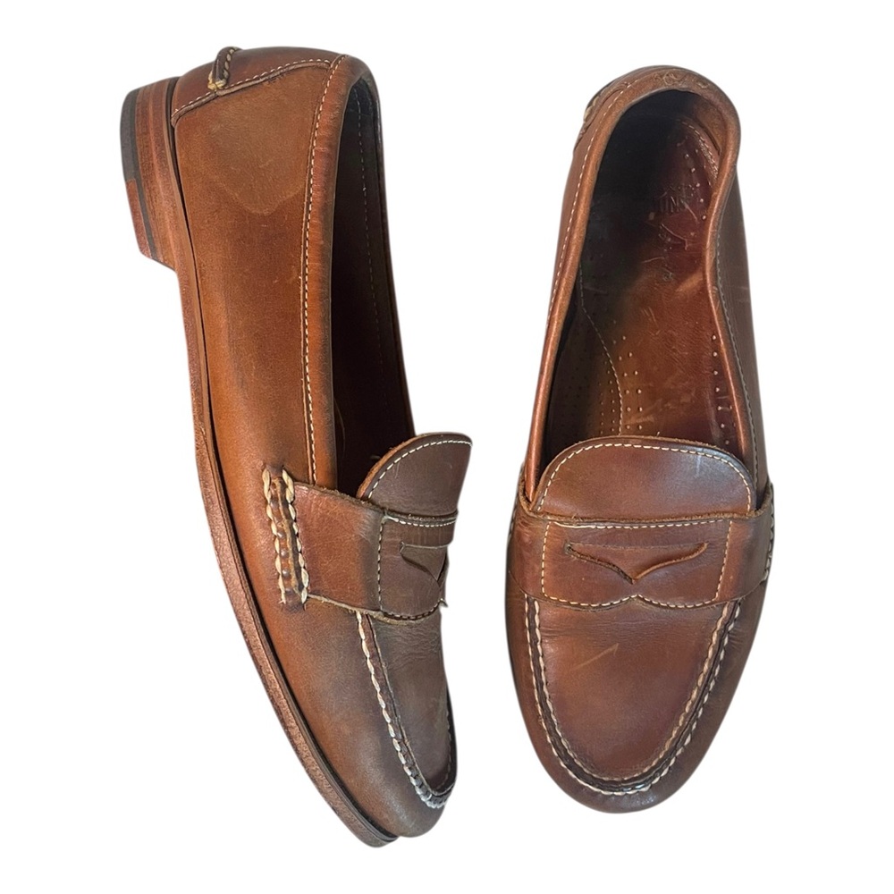 GH Bass Weejuns Penny Loafers Brown Leather Made In Italy Size 10